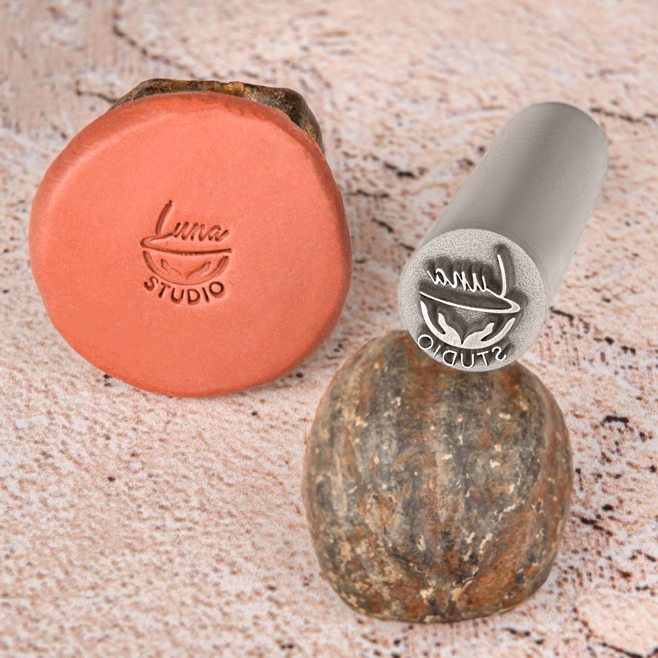 Custom made pottery stamp for clay decorating