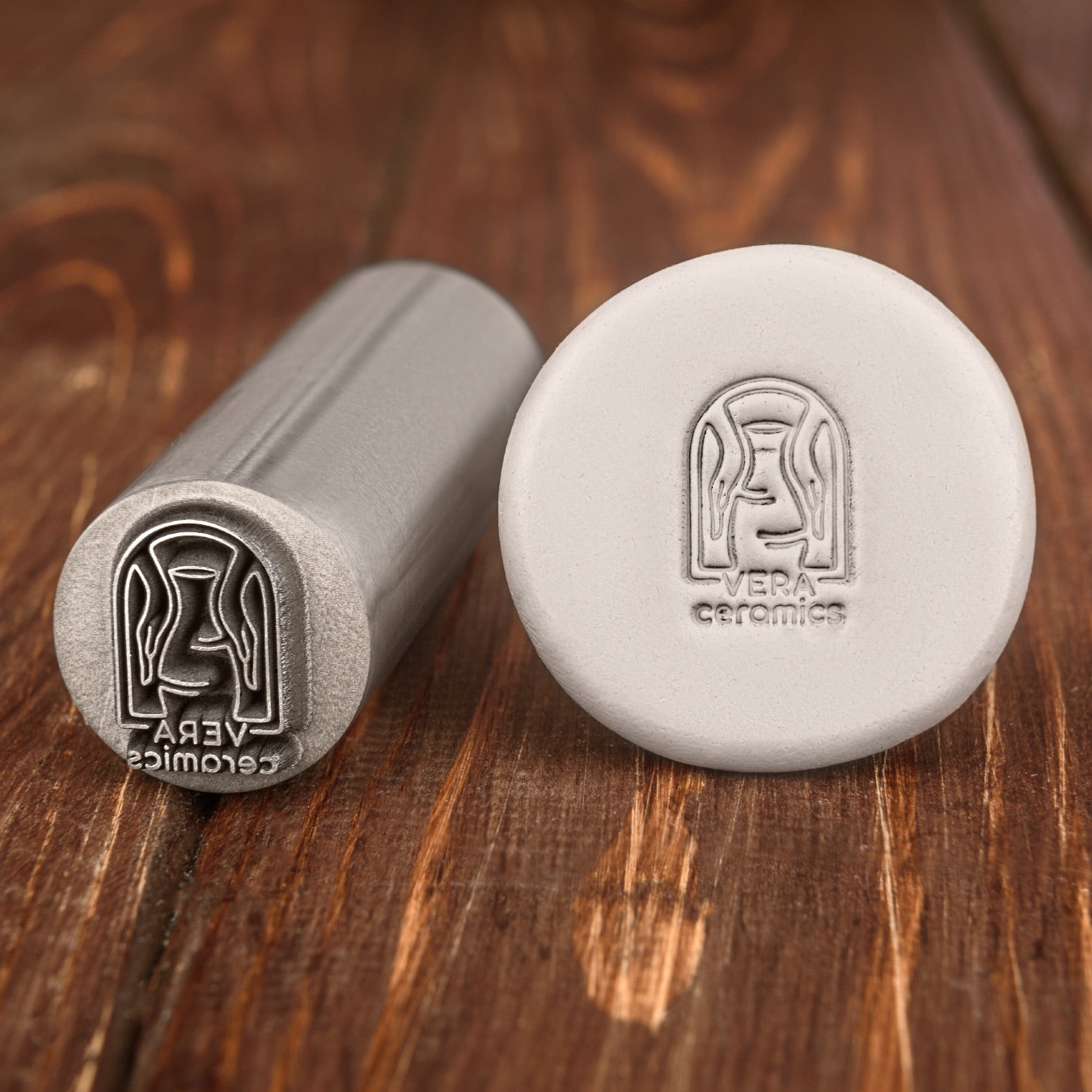 Custom made pottery stamp for clay decorating