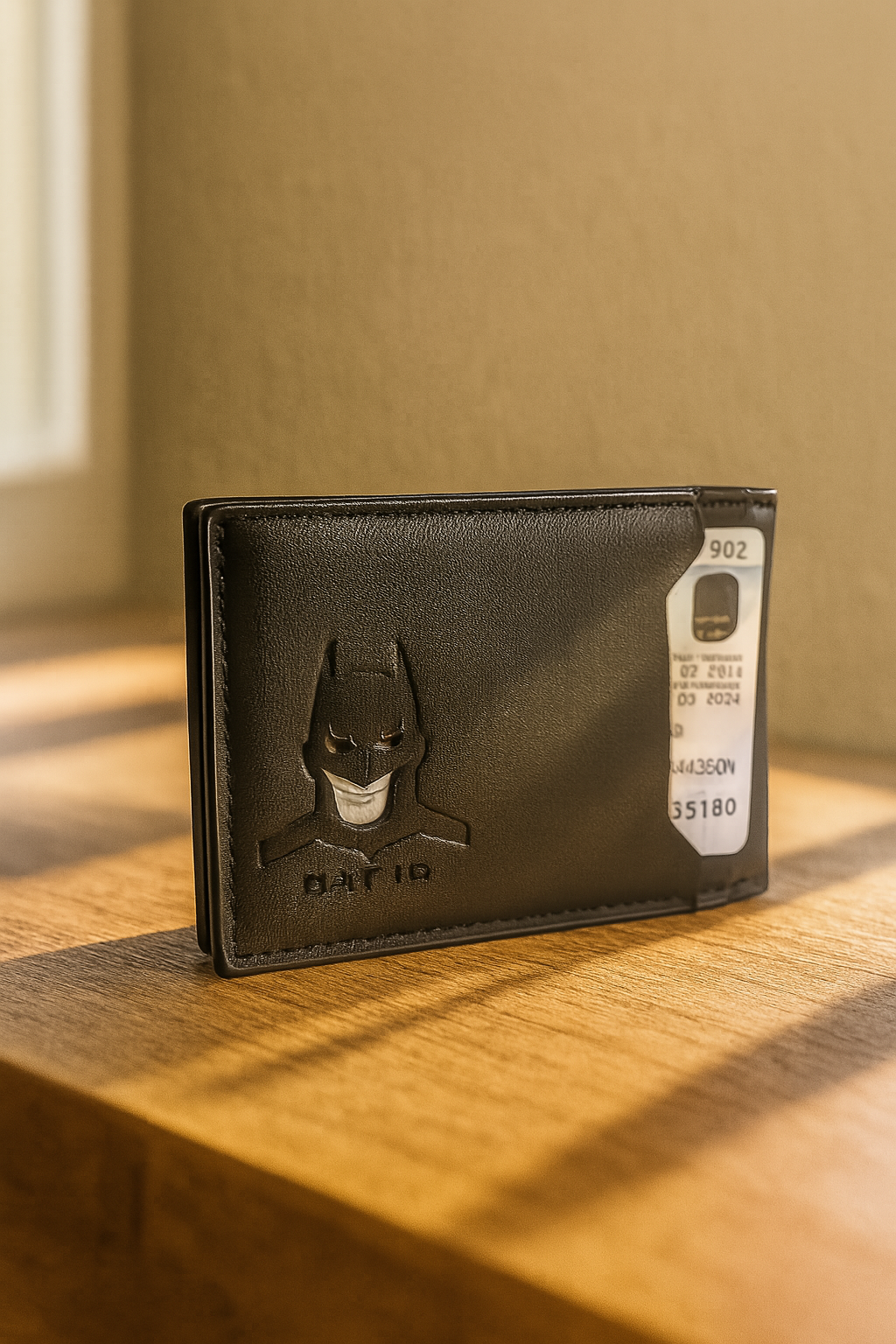 Custom Leather Bat ID Wallet – Personalized Wallet for Men