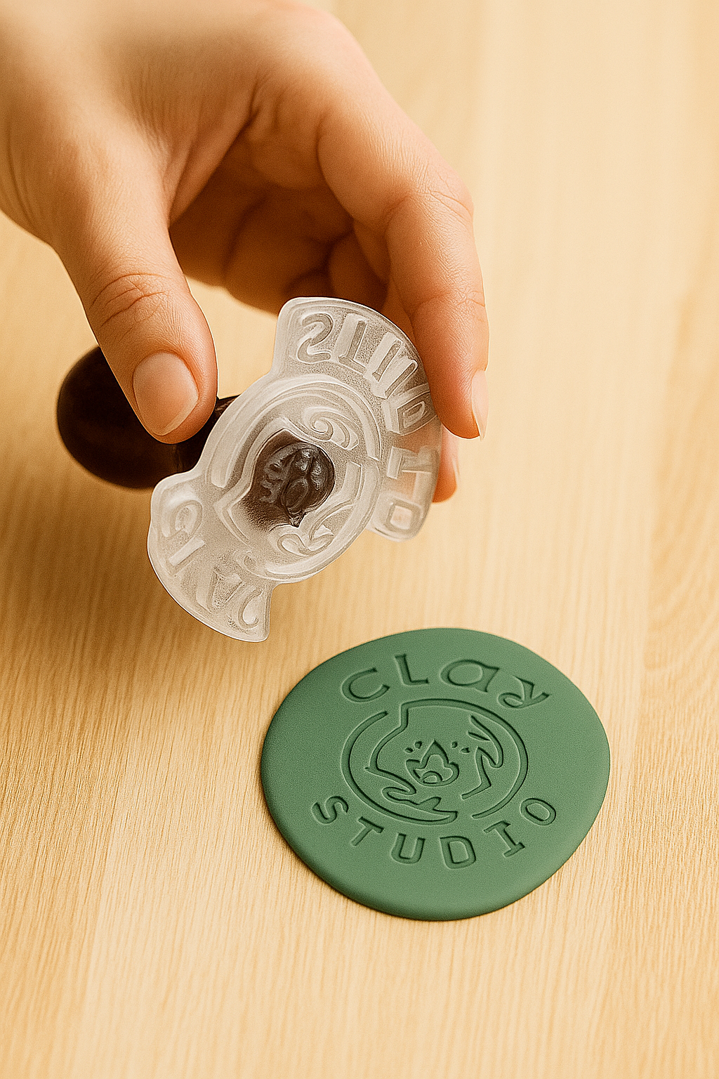 Customizable Coffee Cup Stamp | Personalized Business Logo Stamp for Coffee Sleeves & Branding