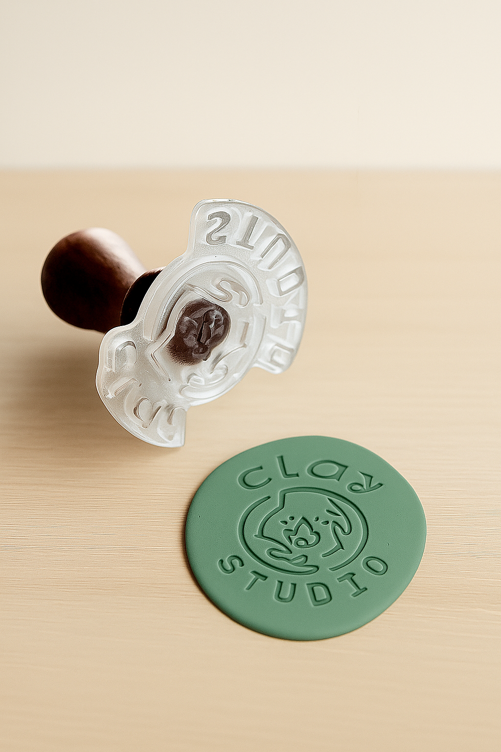 Customizable Coffee Cup Stamp | Personalized Business Logo Stamp for Coffee Sleeves & Branding