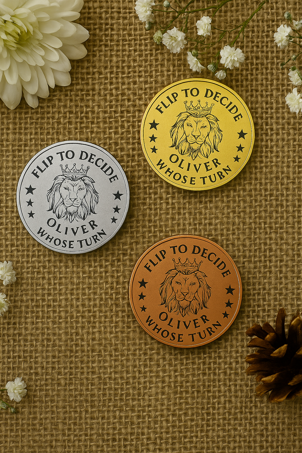 Custom Decision Coin for Couples – Personalized Flip Coin Gift