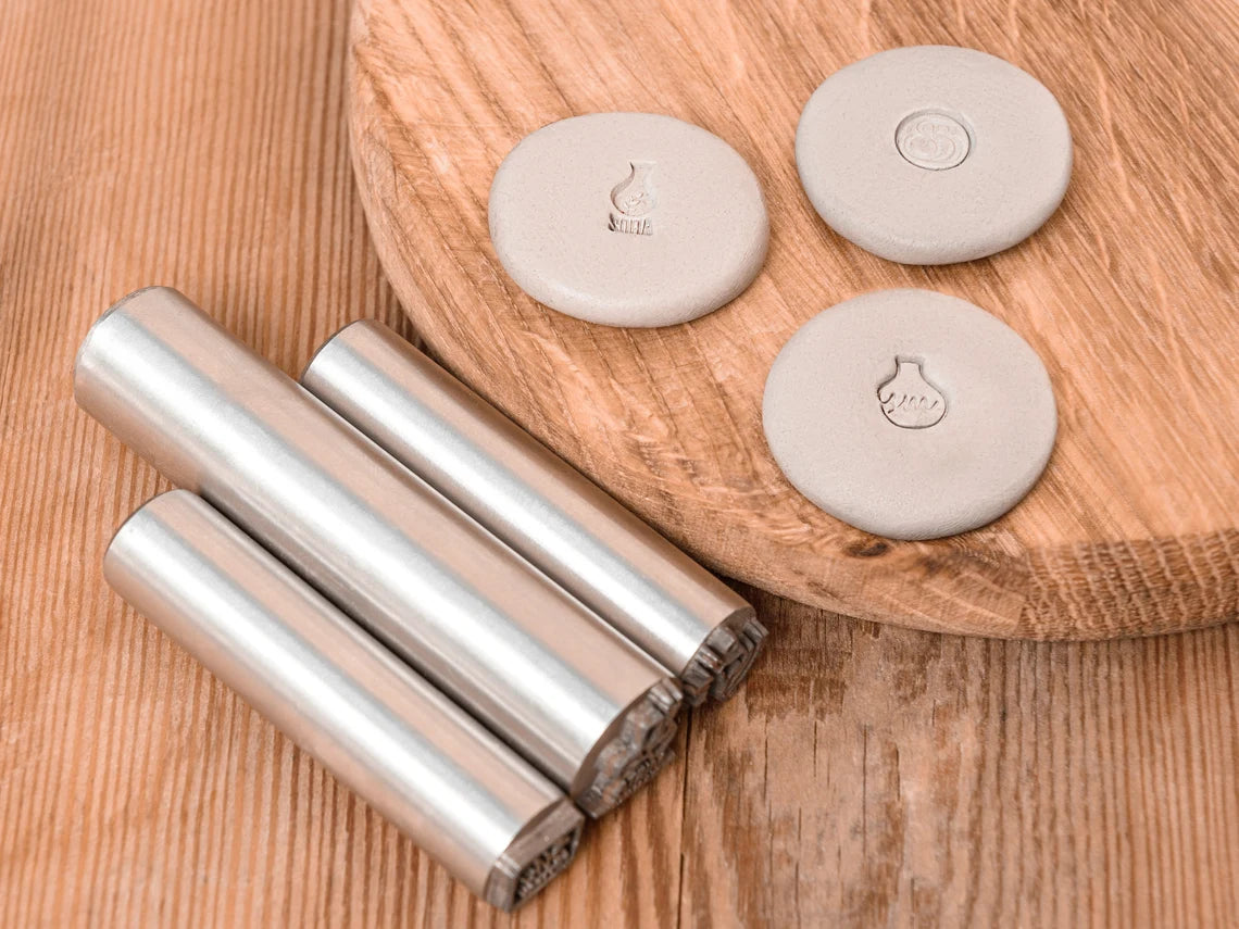 Custom made pottery stamp for clay decorating