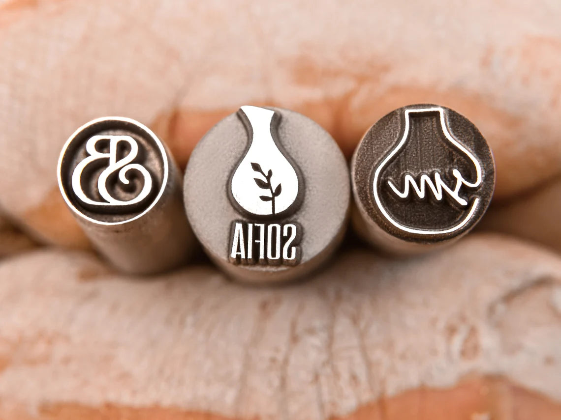Custom made pottery stamp for clay decorating
