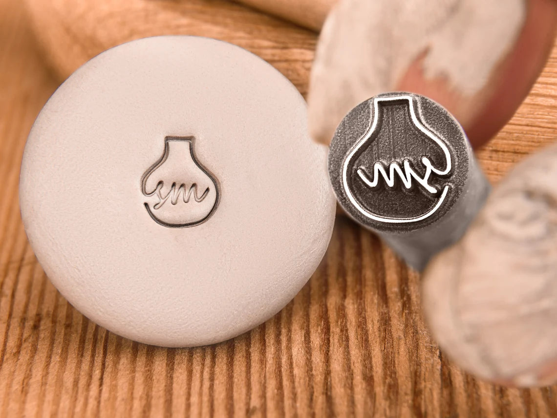 Custom made pottery stamp for clay decorating
