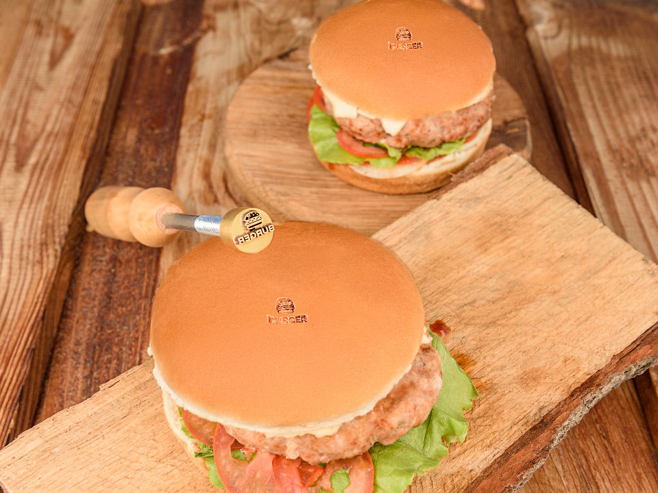 Custom Branding Iron Stamp for Burgers, BBQ and Steaks