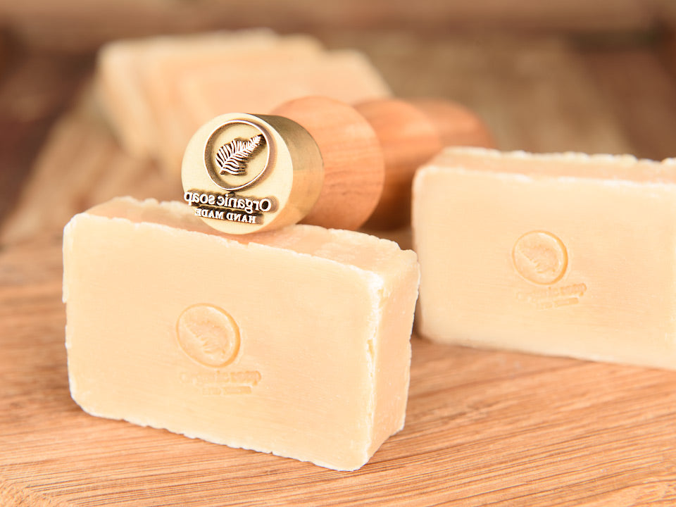 Custom Stamp for Soap and Ceramics with Wooden Handle