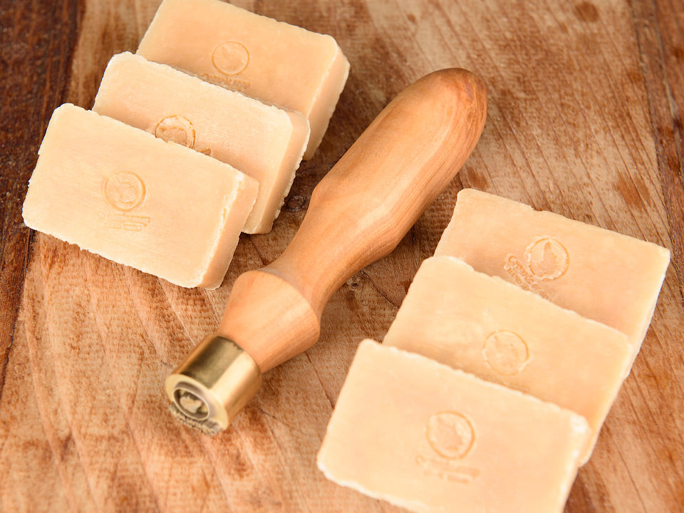 Custom Stamp for Soap and Ceramics with Wooden Handle