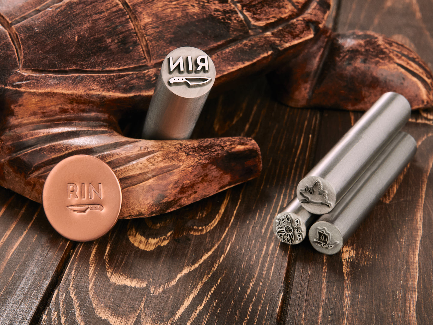 Custom metal stamp for knives