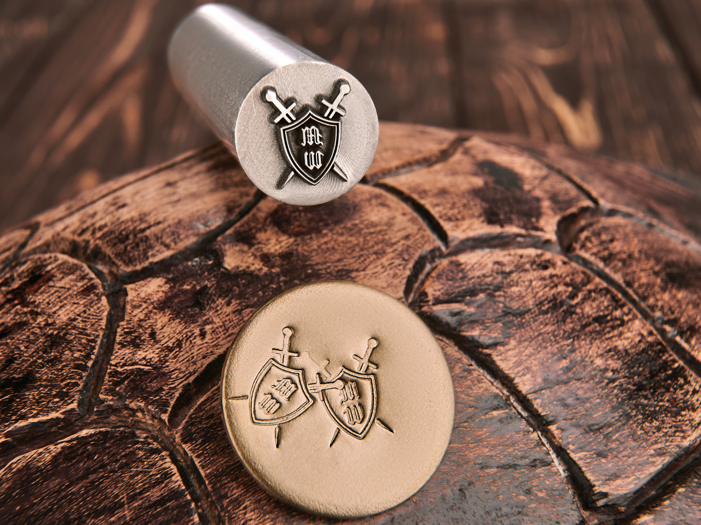 Custom metal stamp for knives