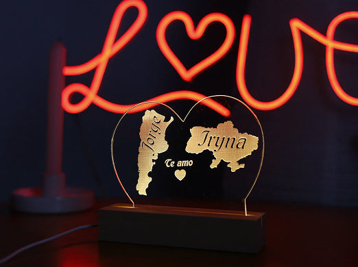 Engrave Leds Personalized LED Lamp with Logo | Custom Acrylic Light | Stampsworkshop