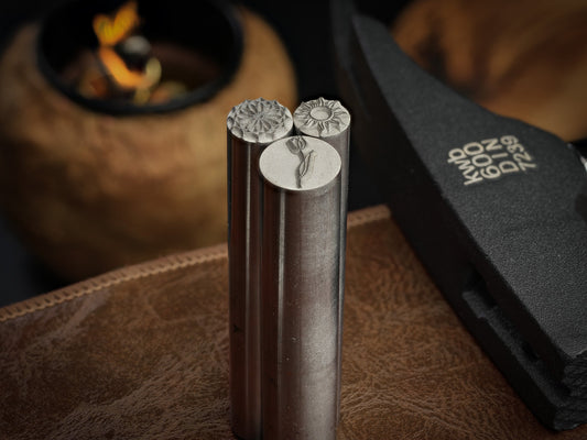 Hand stamp and press methods for custom metal stamping