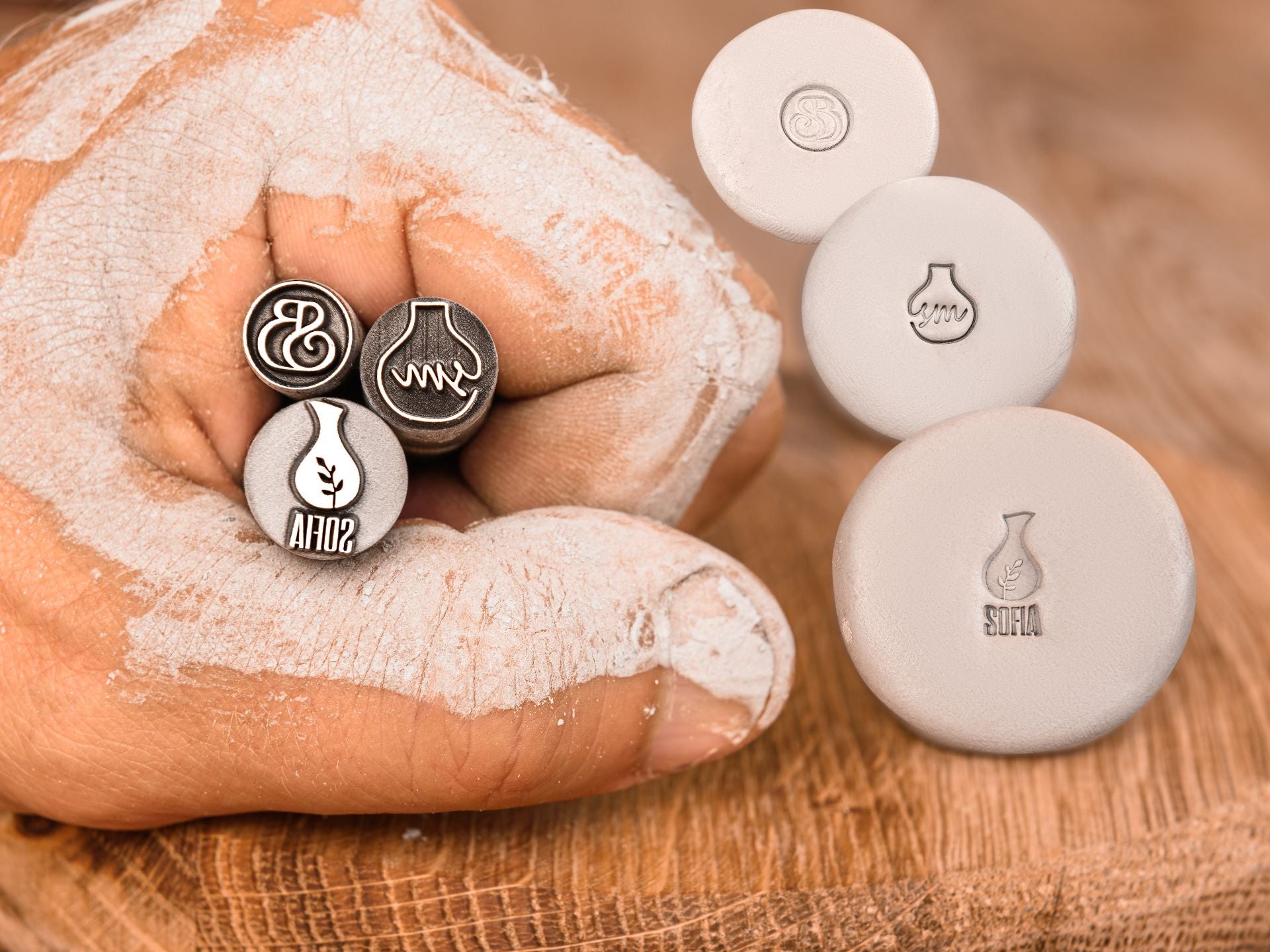 Pottery stamps discount