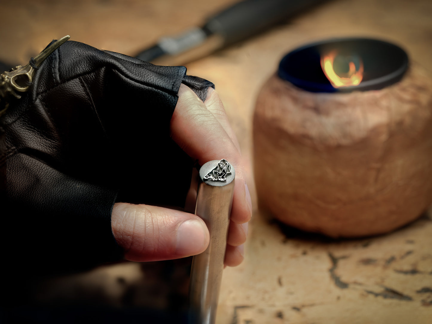 Custom stamps for knife blades