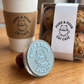 Reusable logo stamp for coffee cups and takeaway packaging