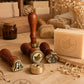 Custom Stamp for Soap and Ceramics with Wooden Handle
