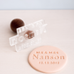 Hochzeits-Acrylstempel mit individuellen Namen, Datum und Ort