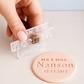 Hochzeits-Acrylstempel mit individuellen Namen, Datum und Ort